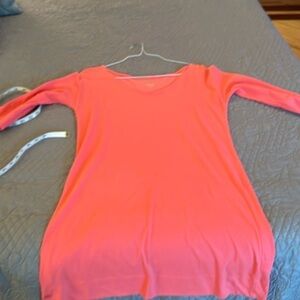 Lilly Pulitzer coral cotton gown- cover up size small cotton